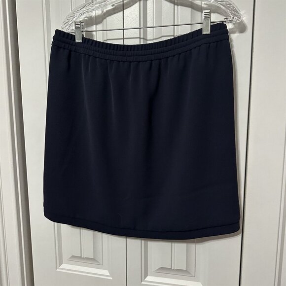 J Crew Skirt Blue Elastic Waist Curved Hem Womens 10 Drapery Skirt - Picture 5 of 8